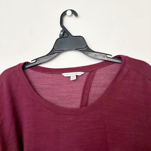 American Eagle Outfitters Top Womens‎ Medium Lace Cutout Long Sleeve Open Back - Picture 2 of 9